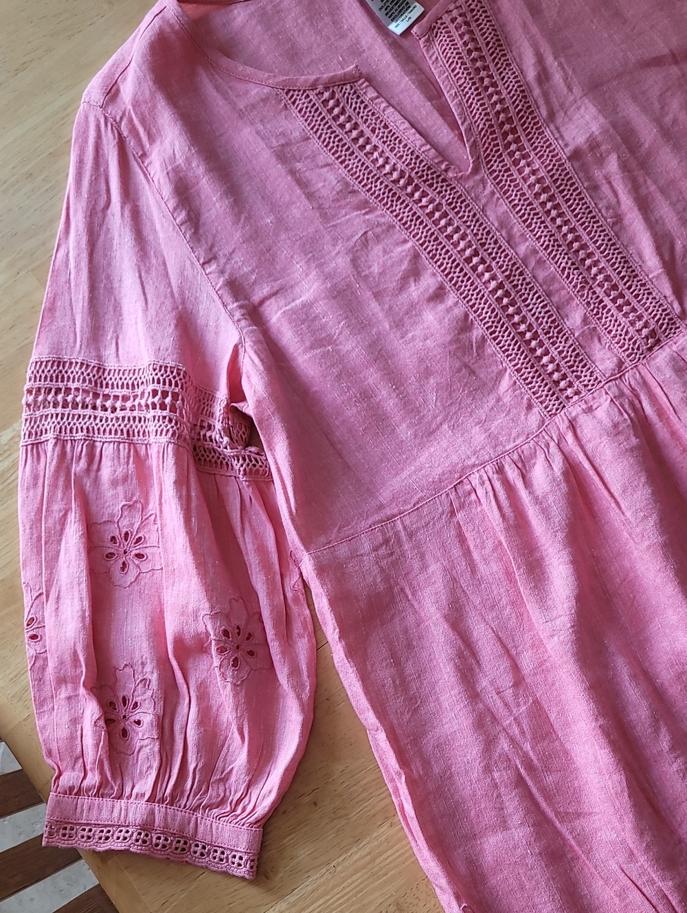 TOMMY BAHAMA St. Lucia Linen-blend Split-neck Dress in Coral Coast - Picture 8 of 15